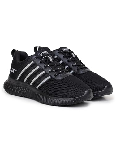 Image of Mens Running Shoes for Man Comfortable Men's Sports Shoes with Memory Foam Cushioned Insole Sports Shoes for Men Running Walking Lightweight Gym Shoe for Men Comfortable Stylish & Casual Walking ATHCO Shoe for Man Anti Slip Gym Footwear
