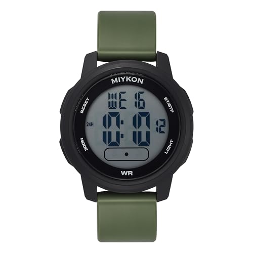 Image of Miykon Ultra-Thin Digital Watch for Men - Minimalist Waterproof Sports Watch with Large Easy to Read Display - Shockproof Resin, Super Illuminator, Stopwatch & Timer, Alarm, Dual Time, 24hr Military Time
