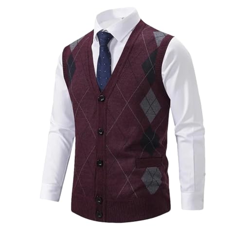 Bollrllr 2024 Winter Men's Warm Knitted Large Size Cardigan Sweater Vest Business Casual Sleeveless Vest