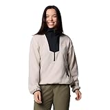 Columbia Women's Sequoia Grove 1/2 Zip Fleece, Fleece Pull Over, Dark Stone/Black, Large