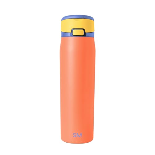 Simple Modern Mesa Loop Water Bottle with Straw | 24oz Cup Holder Friendly Insulated Stainless Steel Bottles for Travel, Sports and School | Mango