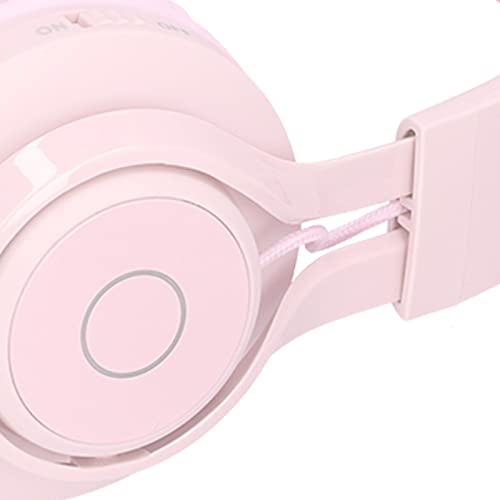 Auriculares Bluetooth para niños plegables diadema ajustable rosa ABS 2