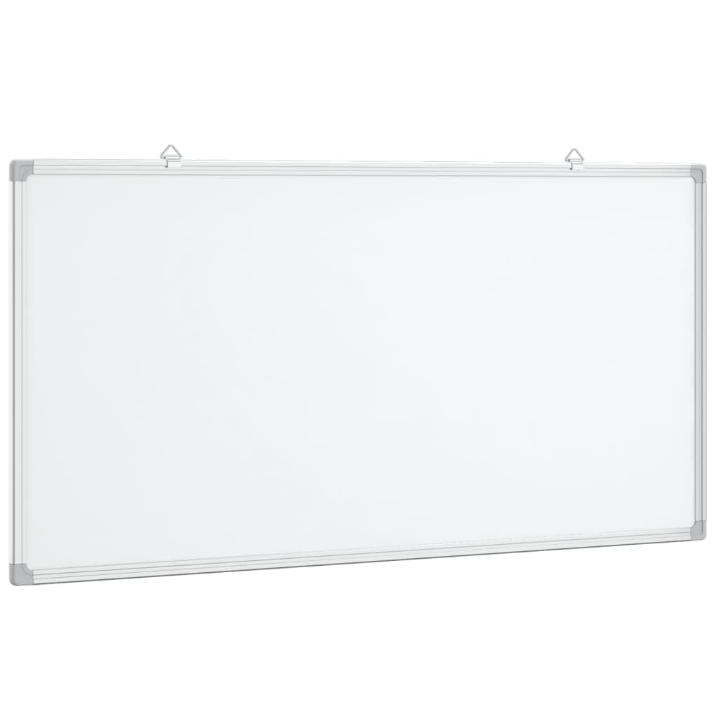 Magnetyczna tablica suchościeralna, 60 x 30 x 1,7 cm, aluminiowa o gładkiej powierzchni, magnetyczna, wszechstronna jako tablica prezentacyjna, tablica korkowa, ścianka działowa do biura, szkoły, na