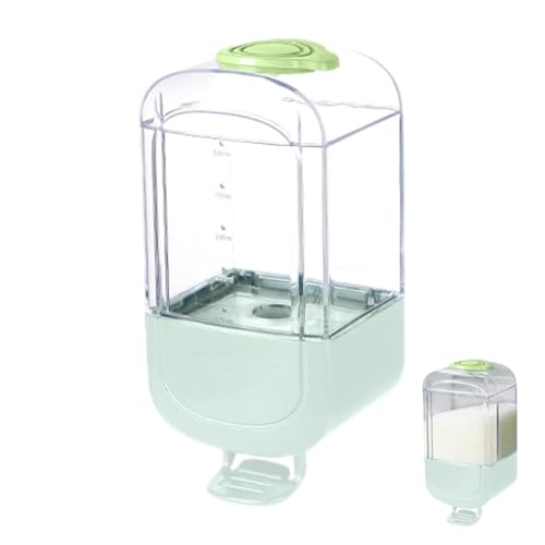 Husoiuy Recipiente para salsa para pared, pared de vidrio salado montado - Recipiente dispensador de especias para cocinar - Utensilio de cocina - Almacenamiento de especias para azúcar, pimienta,