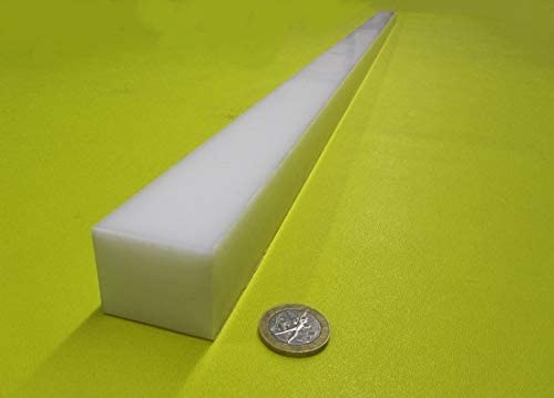 White HDPE (High Density Polyethylene) Rectangular Bar 1.25