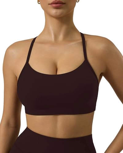 Image of PAVOI ACTIVE Yoga Racerback Bras for Women - Buttery Soft Low Support Scoop Neck Y-Back Thin Strap Sports Bra - FlexFlow