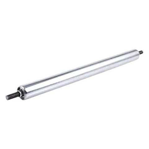 LNIEGE Carbon Steel Fließband Förderrolle 25mm x 300mm (Silber) Cover