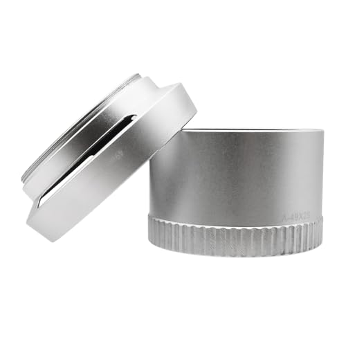 Tubo Adaptador de Filtro para Lente de Metal LA-49X2S con Sombrilla para Lente de 49 mm para Cámaras Leica X1 y X2, Color Plata miniatura 7