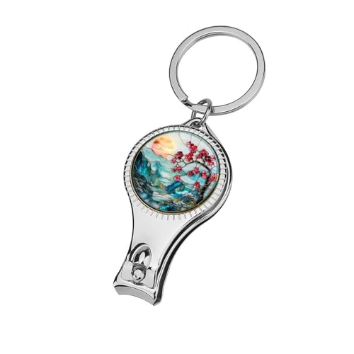 Stained Glass Sunset Tree Nail Clippers Toenail Clipper Cutters Professional Nail Trimmer Nail Cuticle Cutter for Women Men