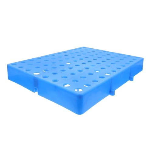Palets de plástico azul antihumedad: alfombrillas con agujeros para almacenar en sótanos