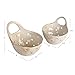 Creative Co-Op Set of 2 Cream Stoneware Colanders