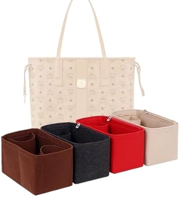 Bag Organizer for MCM Medium Liz Shopper Bag36L x 28H x 17D cm Beige, Style B