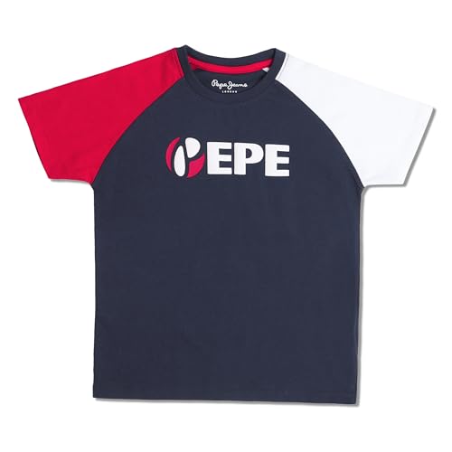 Image of Pepe Jeans Boy's Crew Neck Graphic Print Loose Fit T-Shirt