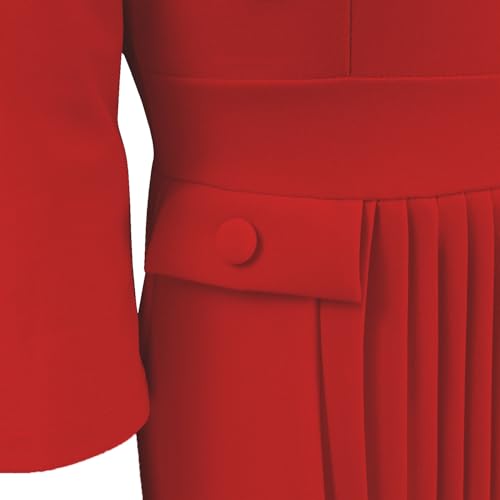 Image of Wear to Work Midi Dress for Women Business Casual A-line Dress Elegance Church Outfits