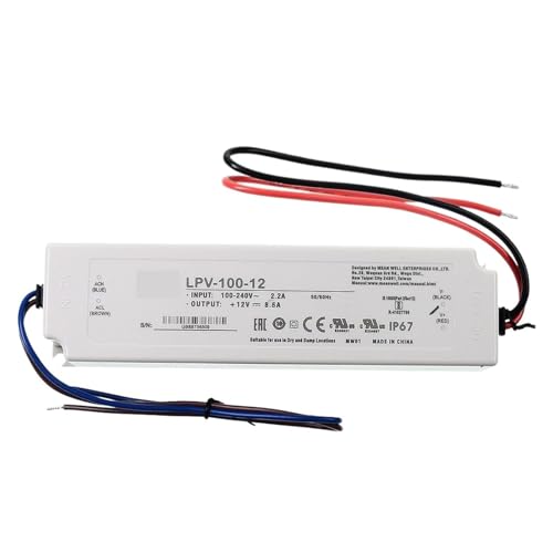 Alimentation étanche IP67 LPV-100 transformateur LED 12V 24V