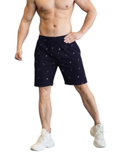Image of FEEL TRACK Men Cotton Printed Shorts