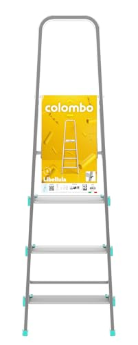 Escalera de aluminio de 4 peldaños COLOMBO plegable y ligera 3