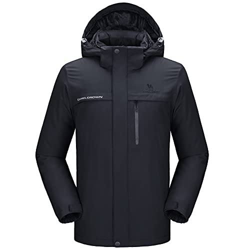 CAMEL CROWN Men's Mountain Snow Waterproof Ski Jacket Detachable Hood ...