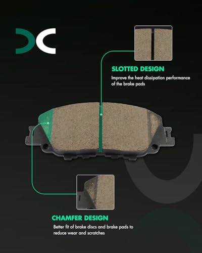 Image of SCITOO D2176-9421 Disc Brake Pads Sets Front Ceramic Brake Pads w /Hardware | For Toyota For Corolla 2019-2025,For Prius 2023-2025,For Prius Prime 2020-2022