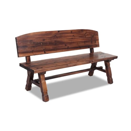 Banco de jardín de madera elegante de 160 cm con acabado robusto 2