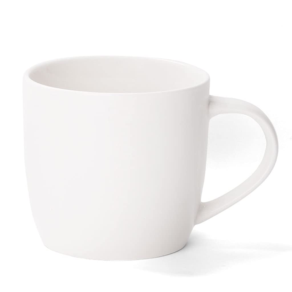 Spodki i łyżka, kubki ceramiczne, Kubek porcelanowy 14,5 uncji, duże kubki do kawy białe, kubki do latte do specjalnych napojów kawowych, latte, kawiarnia mokka i herbata, zestaw podarunkowy kubków dl