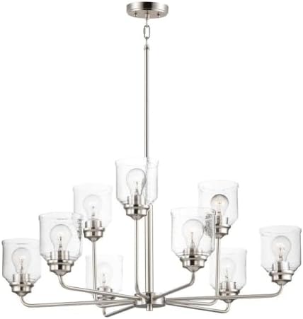 Maxim Acadia-9 Light Chandelier-34.75 Inches Wide by 15 inches high-Satin Nickel Finish -Traditional Installation