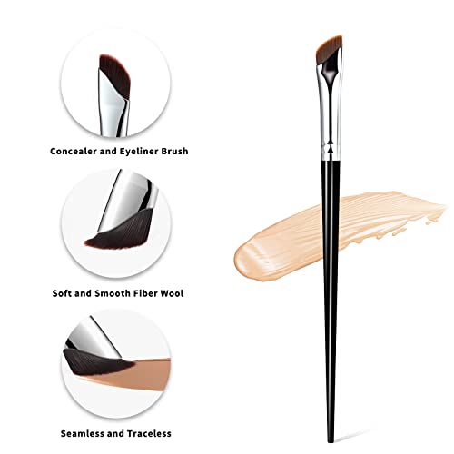 Ursobtf Eyeliner Brush, Upgraded Sickle Eyeliner Brush Angled Eyeliner Brush Eyebrow Concealer Brush, 3 Pcs Ultra Thin Slanted Gel Eyeliner Brush For Precision Eye Liner Brows Make Up Brush Set #TOP3