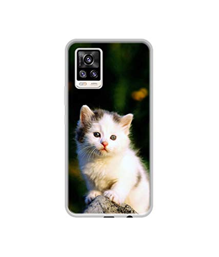 Image of Sweet Cat Design Printed Silicon Soft TPU Back Case Cover for Vivo V20