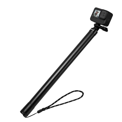 TELESIN Perche à Selfie Ultra Longue de 2,7 m en Fibre de Carbone pour GoPro Hero 13 12 11 10 9 8 7 Max, DJI Osmo 360 Action 6 5 Pro 4 3, Insta 360 X5 X4 X3 X2 et Autres caméras d'action