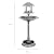 Best Choice Products Solar Outdoor Bird Bath Vintage Resin Pedestal Fountain Decoration for Yard, Garden w/Planter Base, Feeder, Decorative Bird Cage, Fillable Stand - Stone