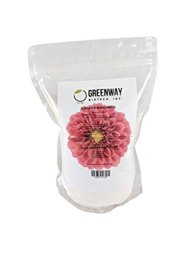 Greenway Biotech, Inc. Chelated Manganese EDTA 13% - 100% Water Soluble Fertilizer for Palms, Soybeans, Pecans & Vegetables - Corrects Frizzle Top & Manganese Deficiency - Made in USA - 5 Pounds