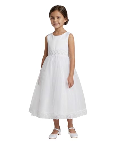 Robe d'occasion formelle fille en dentelle fluide pour cortège et fête