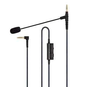 Boom Gaming-Mikrofonkabel, kompatibel mit Game-PS4, Xbox One PC, Laptop, Handy und Sony MDRXB950BT, MDRXB650BT, MDR1000X, WH1000XM2, MDR-1A Kopfhörer