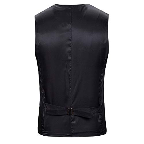 FAXIKIO Men's Paisley Vest Single Breasted Suit Vest Fish-Scale Pattern Dress Vest Wedding Party Waistcoat3