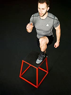 USI Plyo Box for Jumping Fitness Exercise Set Home Gym Workout Exercise Equipment Metal Platform Metal Plyo Box Metal Jumping Box Pack of 2