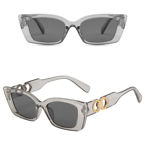 Lunettes de soleil rectangulaires homme femme gris tendance 2025 mode été
