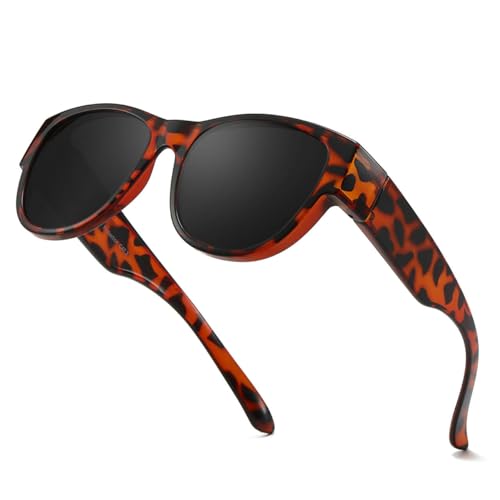 Myiaur Polarized Over Glasses Sunglasses for Women Men, Trendy Fit Over Glasses UV400 Protection for Driving
