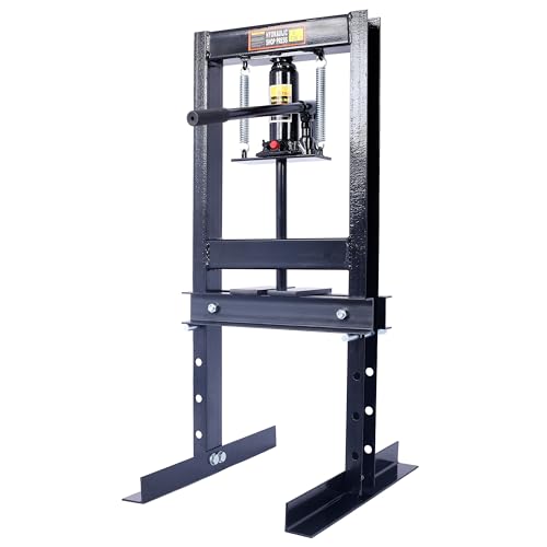 Maymalze 6 Ton Hydraulic Power Units, H-Frame Garage Floor Adjustable Shop Press with Plates (Black)