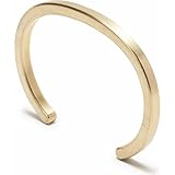Craighill Radial Cuff - Modern Cuff Bracelet for Men and Women, Minimalist Oval Bangle, Solid Metal Construction, Polished Finish, Precision-Machined - Brass