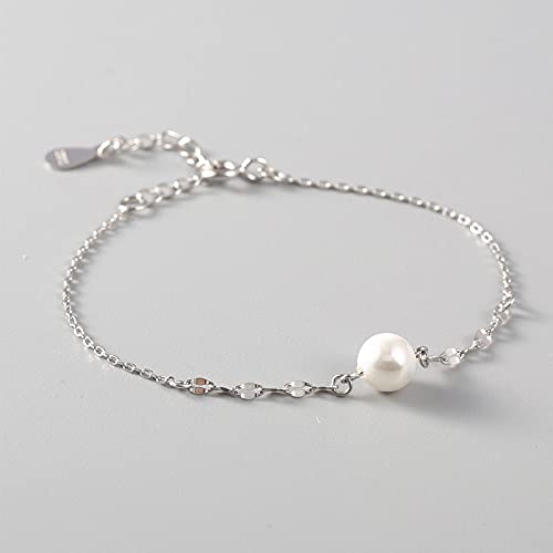 BVFRA Silber Armband Damen 925,S925 Silberarmband Mit Perle Freundschaftsbänder Verstellbarer Modeschmuck Aus   Sterlingsilber Für Frauen Geschenk Freundin Frau Cover