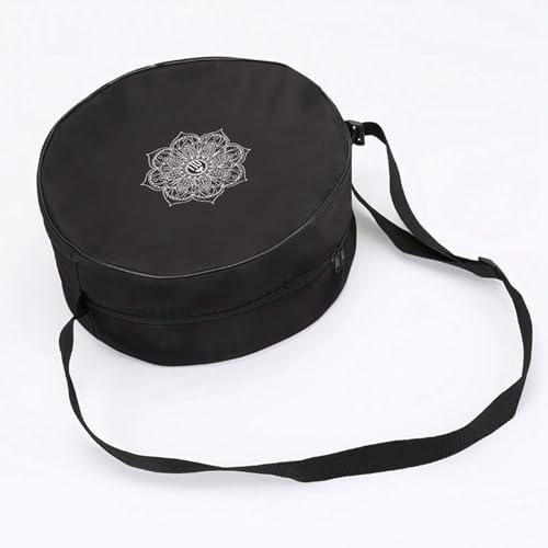 Bolsa de rueda de yoga con diseño de mandala negro y gran capacidad de 36x14cm 2