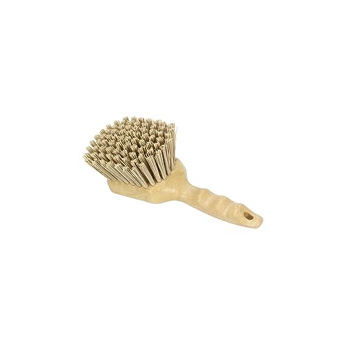 Image of SPARTA 40541EC25 Plastic Scrub Brush, Utility Brush, Kitchen Brush With Hanging Hole For Cleaning, 8 Inches, Tan