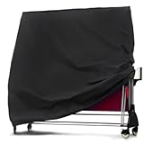Whychstore Outdoor Tischtennisplatte Abdeckung, 210D Oxford-Gewebe mit PU-Beschichtung für Wetterschutz, Schwarz, 165 x 70 x 185 cm