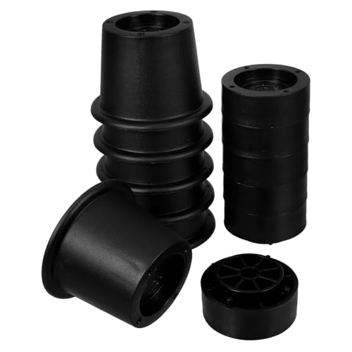 Uonlytech 6Pcs Heavy Duty Bed Furniture Risers for Washing Machine Appliance Vibration Control Slip Grip Pads for Noise Dampening Stability Height Increase Black