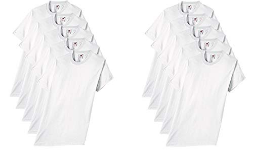 Fruit of the Loom - 61-212 - T-shirt (Lot de 5) - Homme - Blanc - Taille: L