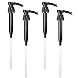 Set of 4 Adjustable Lockable Lab-Style Bottletop Syrup Pumps 12.4 Inch Long - Precise Liquid Delivery...