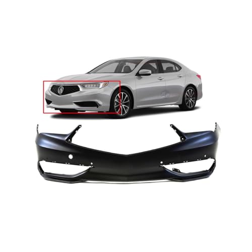 Image of FitParts Compatible with Acura TLX 2018-2020 Front Bumper Cover | Primed, With Parking Sensor Holes, Ready to Paint, OEM 04711TZ3A61ZZ, AC1000196
