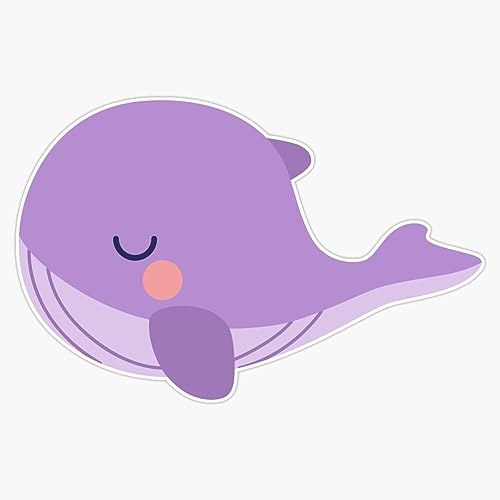 Tinytan Purple Whale Plush Sticker Bumper Sticker Vinyl Decal 5