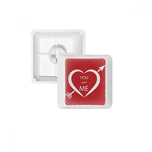 Giorno É San Valentino And Me PBT Copritasti con Apertura per Tastiera Meccanica OEM Nessun Simbolo di Stampa rosso bianco