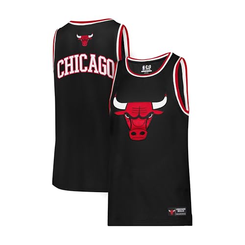 Ultra Game Men's NBA Official Super Soft Jersey Tank Top Muscle T-Shirt, Chicago Bulls, Team Color Updated, X-Large